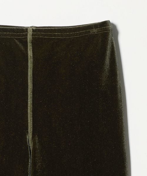 SIMONE WILD ベルベット グリーンショートパンツ SIMONE WILD＞VELVET SHORT/ショートパンツ