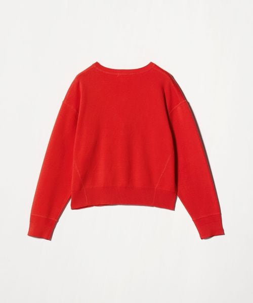 UNITED ARROWS　ソフトスムース Vネック ニット　レッド ソフトコットン Vネック スムース ニットプルオーバー