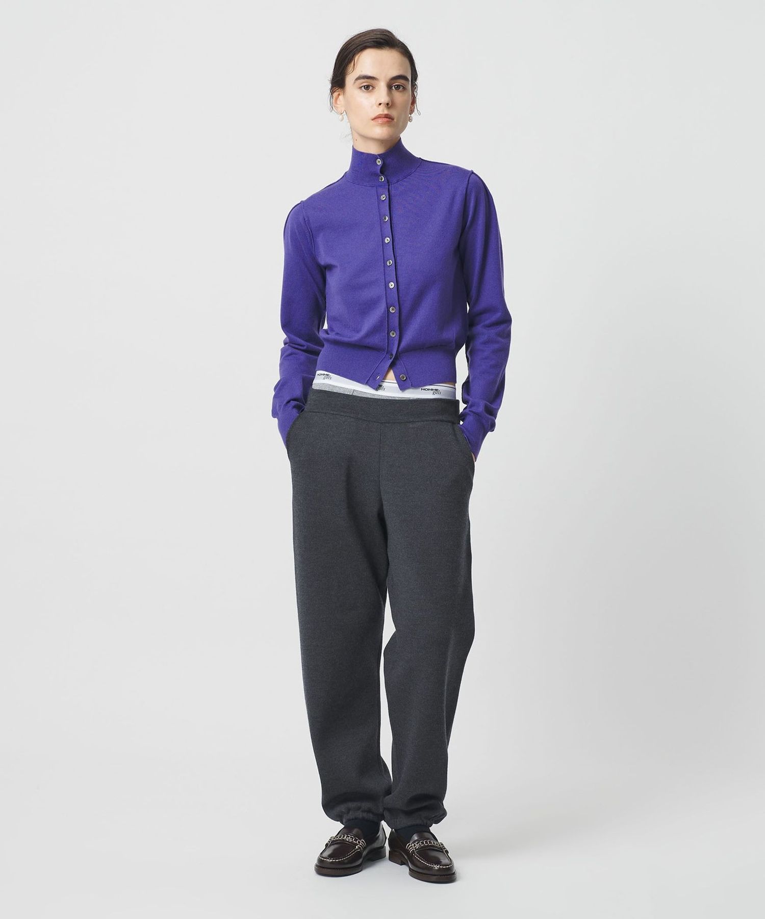 H＞ウールスムース イージーパンツ