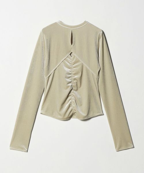 ＜H＞ベロアバックスリットロングスリーブ H BEAUTY&YOUTH UNITED ARROWS（エイチビューティーアンドユース