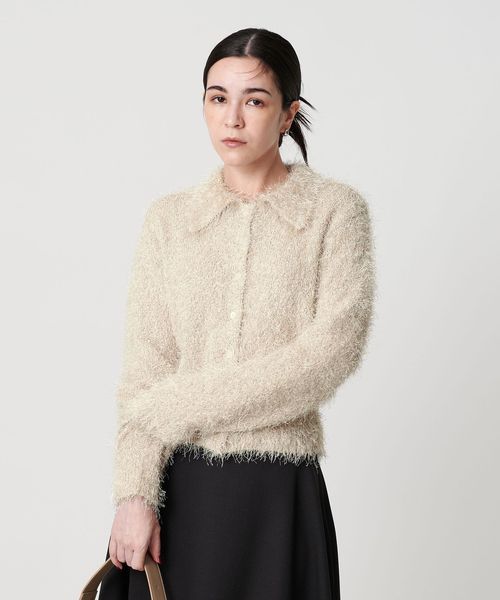 BEAUTY&YOUTH/ポリエステル シャギーカーディガン ウォッシャブル/カーディガン / ボレロ