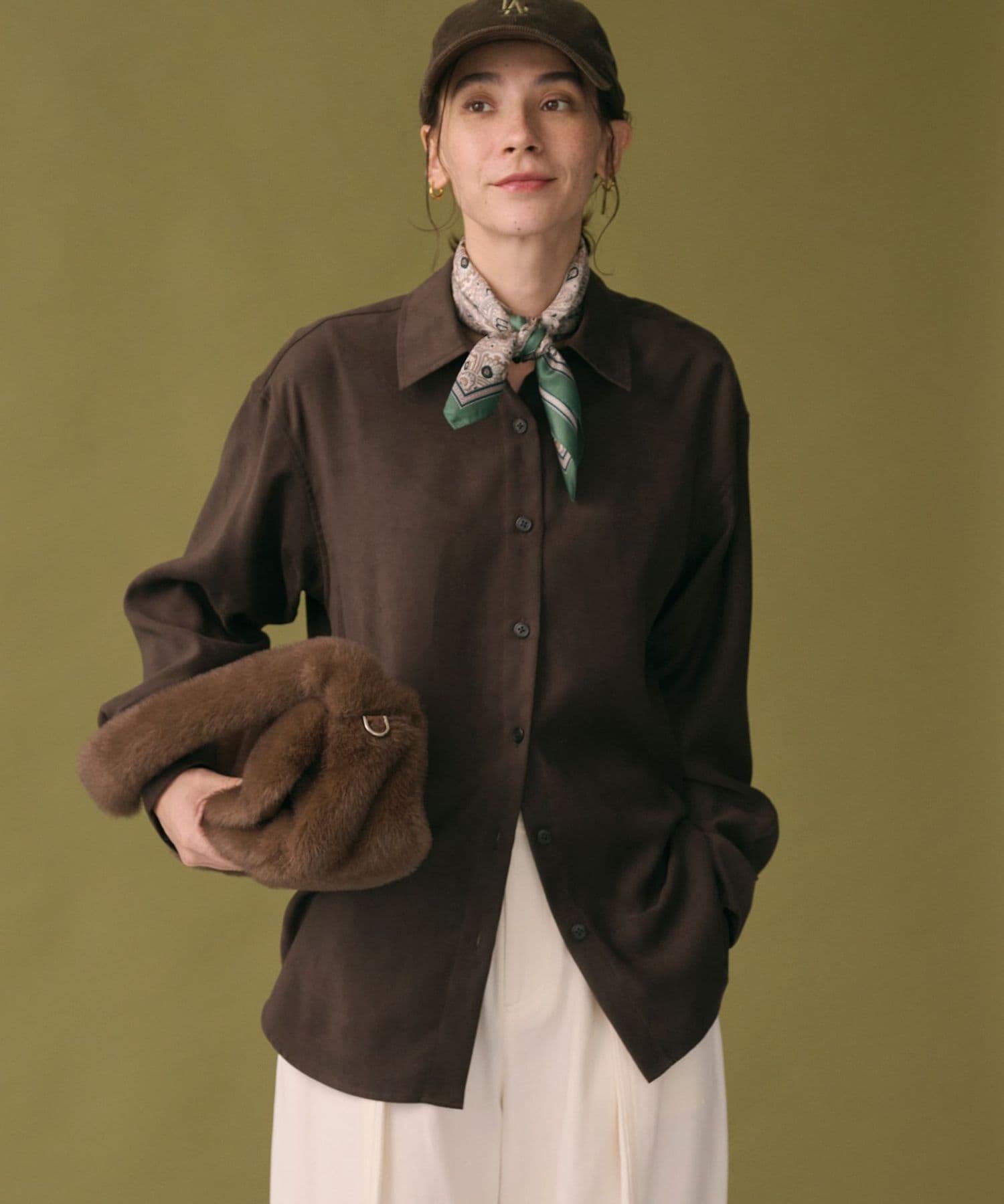 新品　beauty&youth　スエードライク シャツ　ネイビー　M BEAUTY＆YOUTH UNITED ARROWS シャツ 「WEB限定 WARDROBE SMART