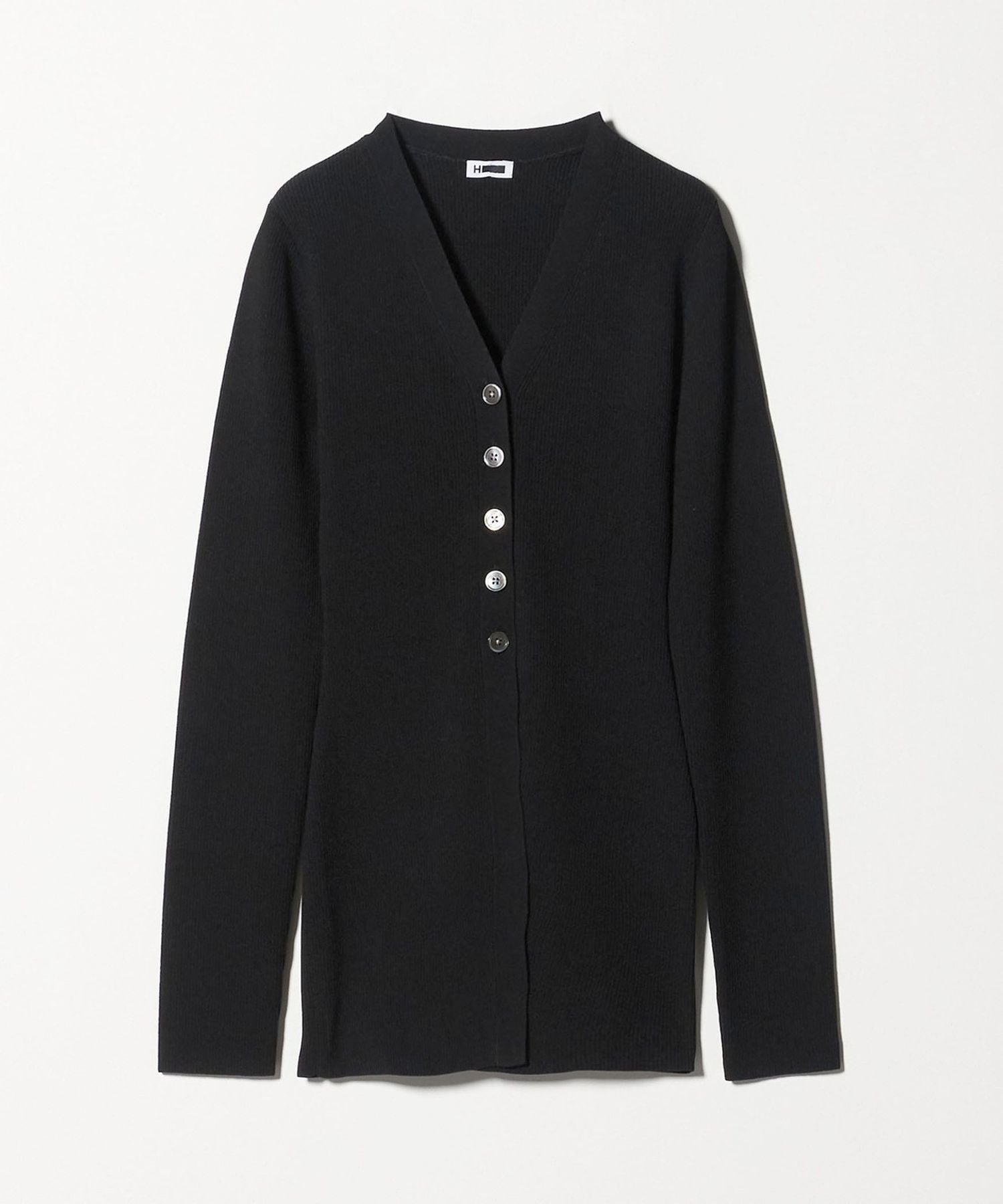 新品　BEAUTY&YOUTH ブラック ショートVネックカーディガン　黒 BEAUTY&YOUTH UNITED ARROWS｜Vネック アゼニット カーディガン