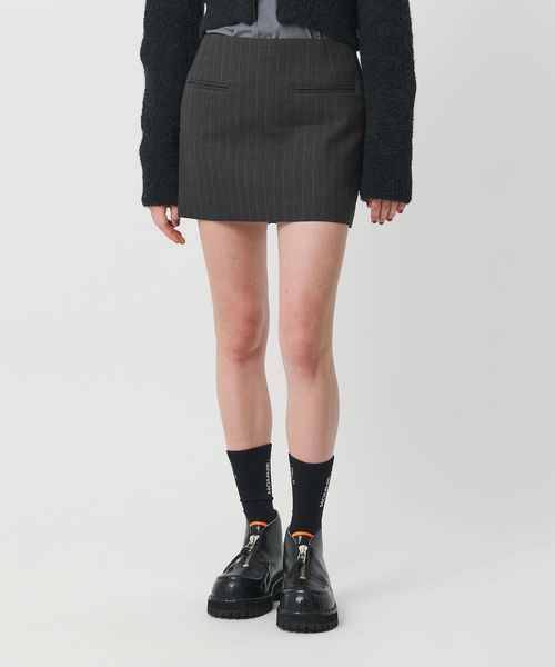 H BEAUTY&YOUTH/＜H＞ストライプ ダブルクロス ミニスカート/ミニ / ショート