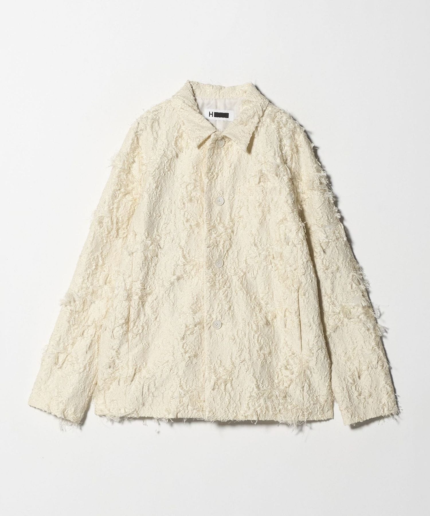 定価6.6万 H BEAUTY&YOUTH 24SSホワイトGジャン中綿ブルゾン 定価6.6万 H BEAUTY&YOUTH 24SSホワイトGジャン中綿ブルゾン