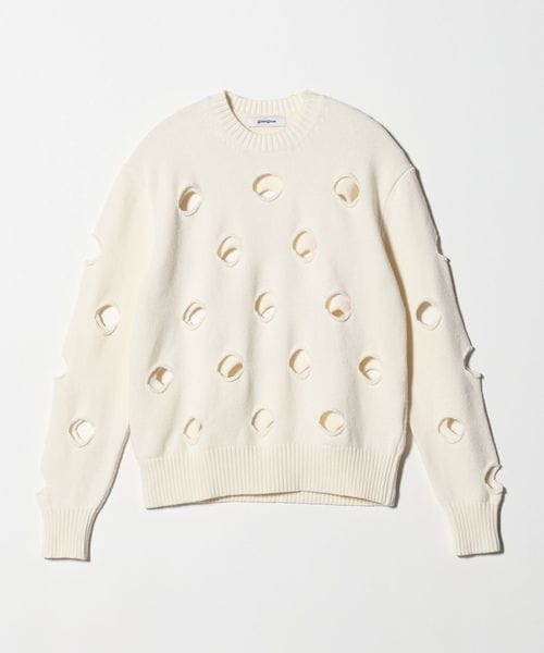 gimaguas/＜gimaguas＞クルーネック ドット ニットプルオーバー/ニット / セーター