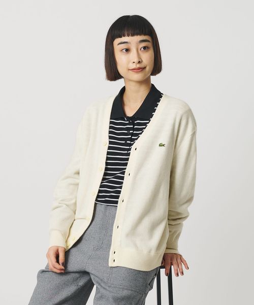 LACOSTE/【別注】＜LACOSTE＞ロングスリーブニットカーディガン/カーディガン / ボレロ