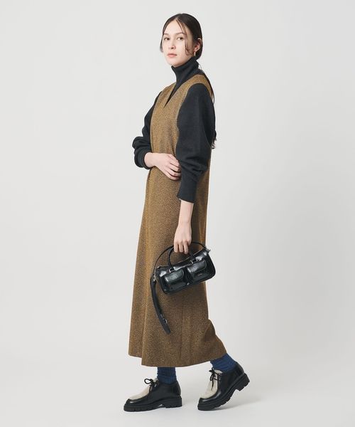 BEAUTY&YOUTH/ポリエステルツイードライク ジャンパースカート/ジャンパースカート