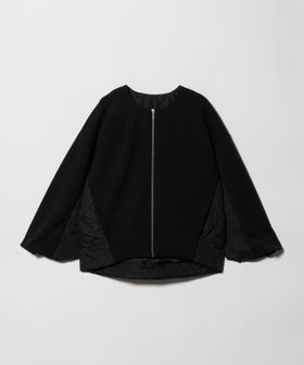 BEAUTY&YOUTH/【WEB限定】ダンボール×キルティングコンビ ノーカラーブルゾン/中綿 / キルティングジャケット