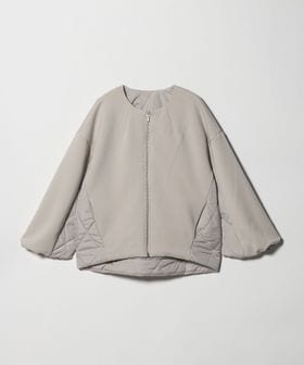 BEAUTY&YOUTH/【WEB限定】ダンボール×キルティングコンビ ノーカラーブルゾン/中綿 / キルティングジャケット