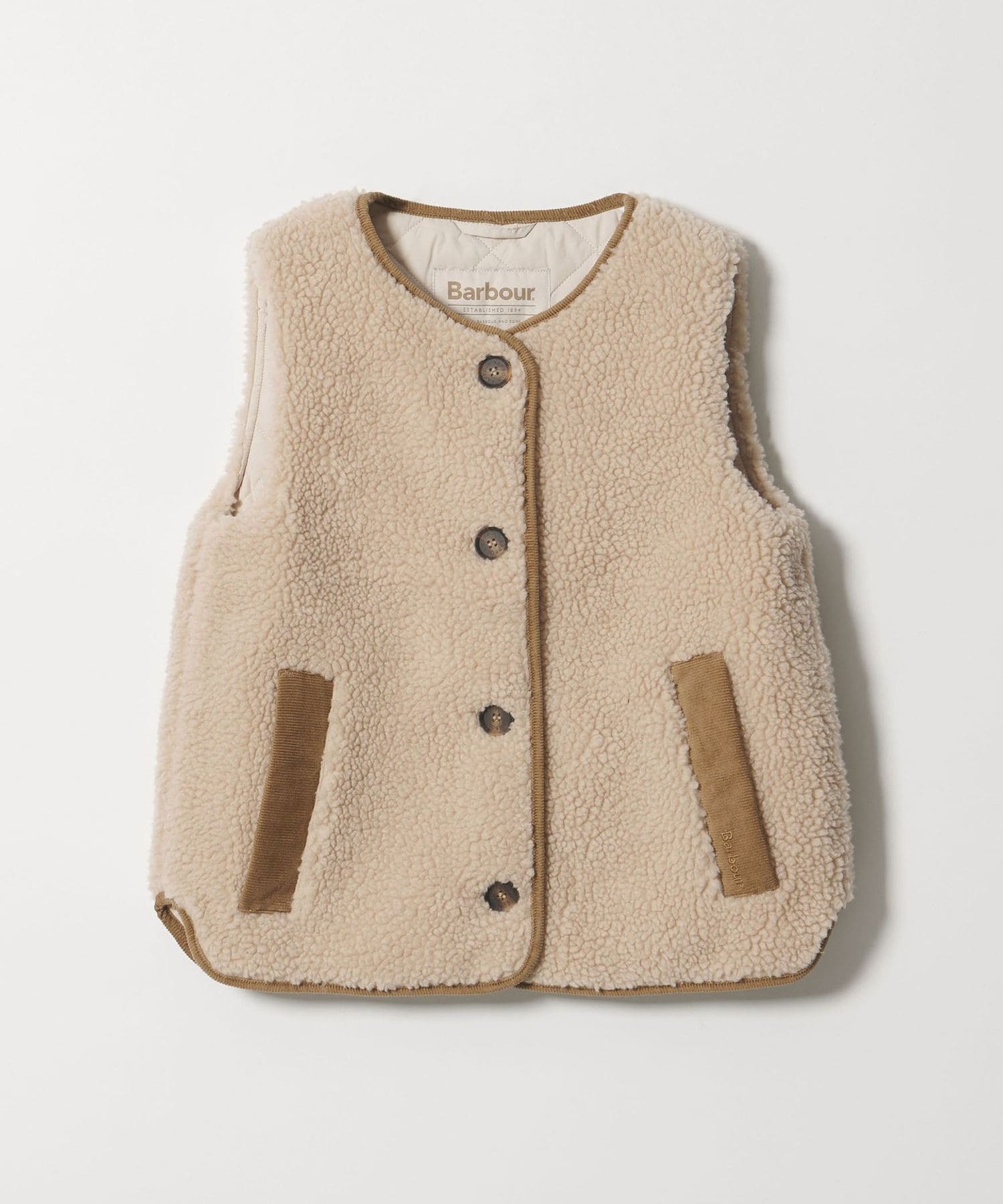 Barbour フリースベスト 34サイズ BARBOUR バブアー ベスト WARM PILE