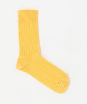 BASERANGE/＜BASERANGE＞RIB OVERANKLE SOCKS ERI YELLOW/ソックス/ソックス / 靴下