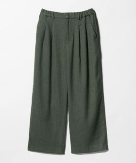 BEAUTY&YOUTH/【WEB限定】裏起毛ヘリンボーン タックワイドパンツ ウォッシャブル/イージーパンツ