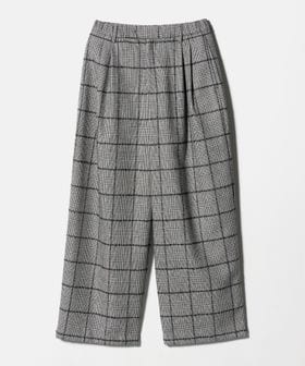 BEAUTY&YOUTH/チェック ワイドタックパンツ/イージーパンツ