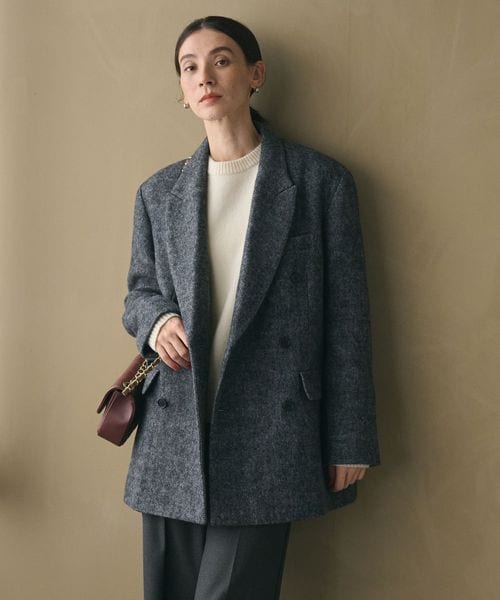 BEAUTY&YOUTH/毛ブレンド ヘリンボーンジャケット/テーラードジャケット