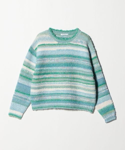 BEAUTY&YOUTH/マルチボーダー ニットプルオーバー/ニット / セーター