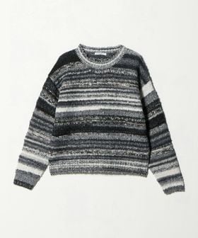 BEAUTY&YOUTH/マルチボーダー ニットプルオーバー/ニット / セーター