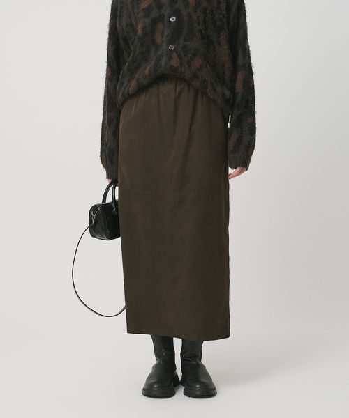 BEAUTY&YOUTH/スエードライク Iラインスカート/ミモレ / ロング