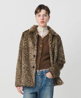 H BEAUTY&YOUTH/＜H＞レオパード フェイクファーコート/その他コート / ブルゾン