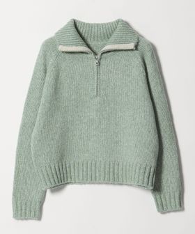 BEAUTY&YOUTH/ウールナイロン ハーフジップ ニットプルオーバー/ニット / セーター