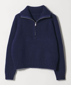 BEAUTY&YOUTH/ウールナイロン ハーフジップ ニットプルオーバー/ニット / セーター