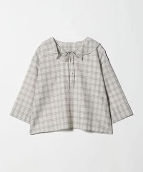 BEAUTY&YOUTH/チェック フリルカラーブラウス/シャツ / ブラウス