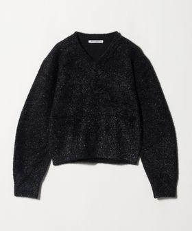 BEAUTY&YOUTH/ラメフェザー Vネックニットプルオーバー/ニット / セーター