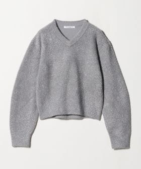 BEAUTY&YOUTH/ラメフェザー Vネックニットプルオーバー/ニット / セーター