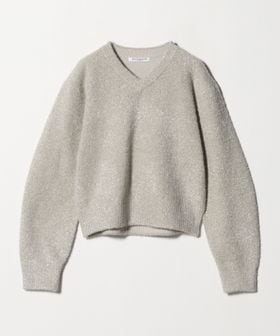 BEAUTY&YOUTH/ラメフェザー Vネックニットプルオーバー/ニット / セーター