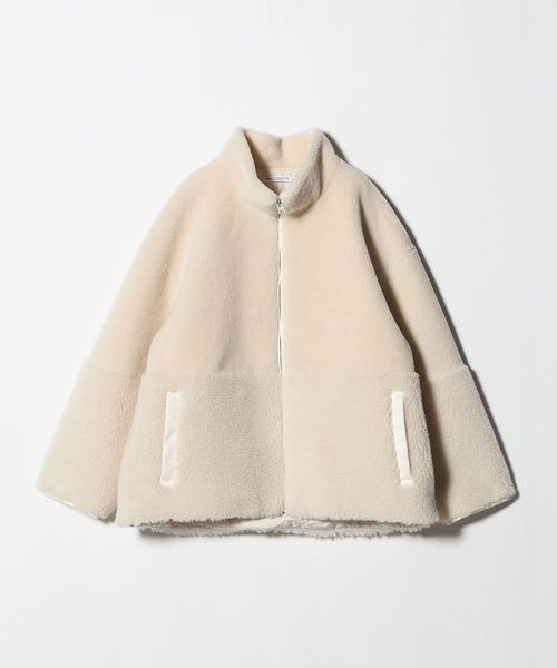 BEAUTY&YOUTH/ボア スタンドカラー ジップブルゾン/ボア / フリースジャケット