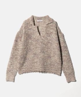 BEAUTY&YOUTH/スラブヤーン スキッパー ニットプルオーバー/ニット / セーター