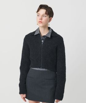 H BEAUTY&YOUTH/＜H＞ウールアルパカ ジップ カーディガン/カーディガン / ボレロ