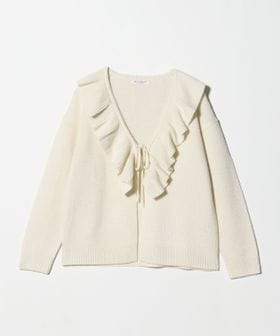 BEAUTY&YOUTH/ウールレーヨン ラッフルフリル ニットカーディガン/カーディガン / ボレロ
