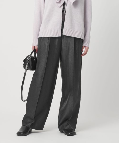 BEAUTY&YOUTH/レーヨンブレンド グロス カーブパンツ/スラックス