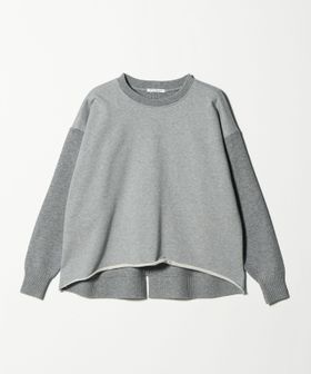 BEAUTY&YOUTH/【WEB限定】スウェット×ニット コンビプルオーバー ウォッシャブル/ニット / セーター