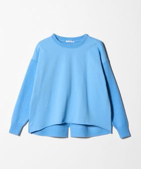 BEAUTY&YOUTH/【WEB限定】スウェット×ニット コンビプルオーバー ウォッシャブル/ニット / セーター