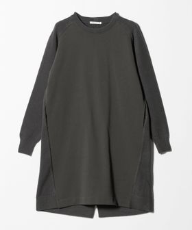 BEAUTY&YOUTH/【WEB限定】スウェット×ニット コンビワンピース ウォッシャブル/ワンピース