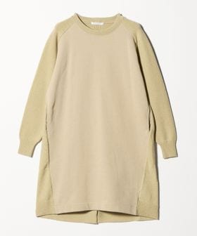 BEAUTY&YOUTH/【WEB限定】スウェット×ニット コンビワンピース ウォッシャブル/ワンピース