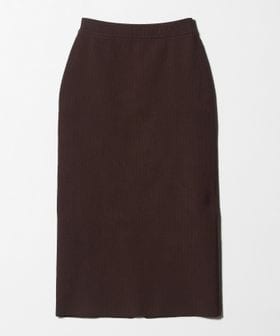 BEAUTY&YOUTH/【WEB限定 Wardrobe DAILY MINIMAL】ポリエステルコットン リブニットタイトスカート ウォッシャブル/ミモレ / ロング