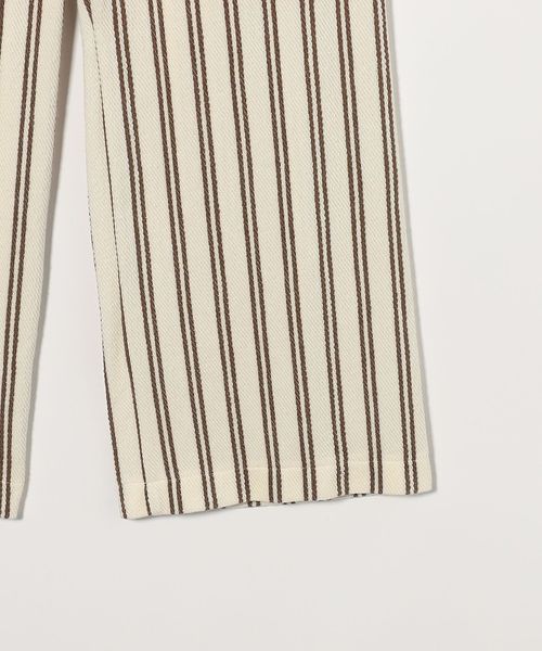 PHEENY ストライプ　エプロンパンツ Cotton inray stripe pants with apron-コットンインレイ