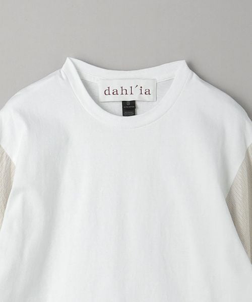 dahl'ia＞フリルスリーブ Tシャツ