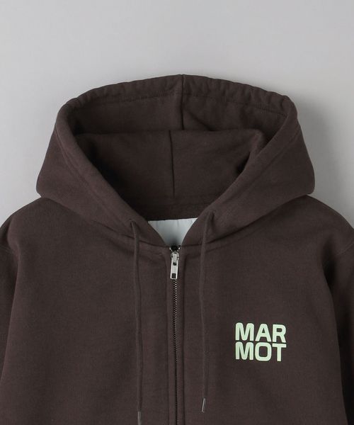 MARMOT CAPITAL ロゴ ジップアップ フーディ MD.GRAY MARMOT CAPITAL＞ ロゴ ジップアップ フーディー
