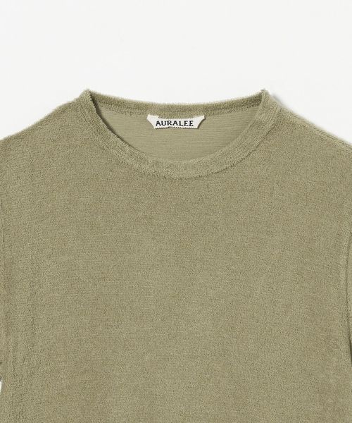 AURALEE＞ウール パイル Tシャツ