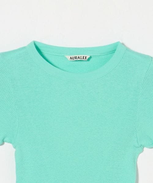 AURALEE＞コットン ソフト リブTシャツ