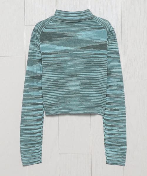 H beauty＆youth コットンカシミヤ　ポロカラーカーディガン　トップス セール】＜H＞コットンカシミヤ カスリ ポロカラーカーディガン