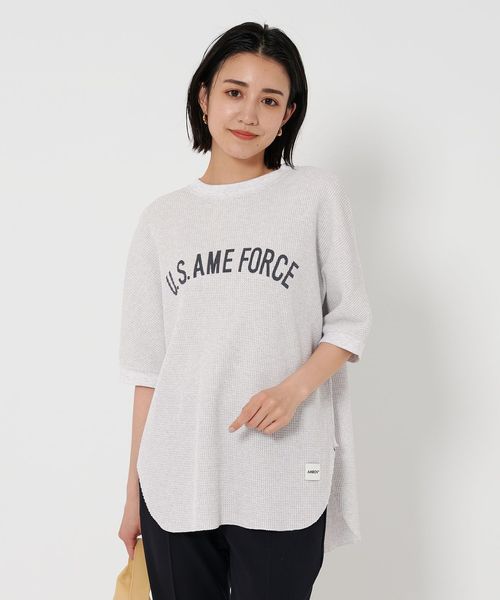 ＜Americana＞ワッフル ショートスリーブ Tシャツ AMERICANA Americana アメリカーナ ビッグワッフル 後ろガゼット