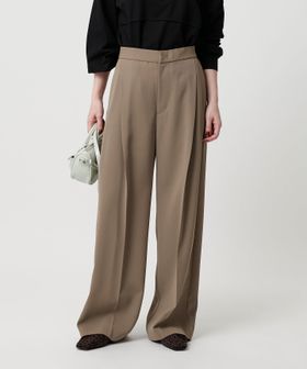 BEAUTY&YOUTH/【WEB限定 Wardrobe DAILY MINIMAL】ダブルクロス タックワイドストレートパンツ ―ウォッシャブル―/スラックス