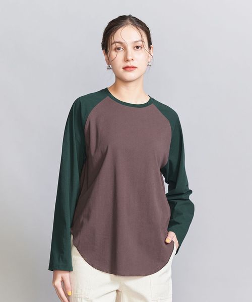 BEAUTY&YOUTH/コットン ラグランロングスリーブ Tシャツ/Tシャツ / カットソー