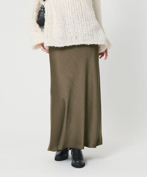 BEAUTY&YOUTH/ポリエステルサテン マーメイドフレアスカート/ミモレ / ロング