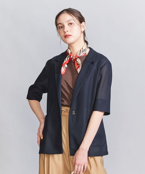 WEB限定】メッシュ ハーフスリーブジャケット ―ウォッシャブル―